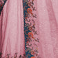 Rajwada - Classic Pink Georgette Embroidered Saree With Unstitched Blouse