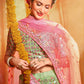 Rajwada Women Green Sequins Sassy Semi Stitched Lehenga With Unstitched Blouse