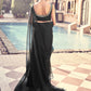 Rajwada Women Black Organza Solid Saree With Blouse Piece