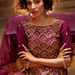 Rajwada Women Purple Designer Semi Stitched Kurta Set