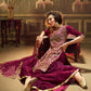 Rajwada Women Purple Designer Semi Stitched Kurta Set
