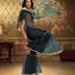 Rajwada Women Simple Teal Soft Net Semi Stitched Kurta Set