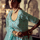 Rajwada - Attractive Blue Georgette Embroidered Semi Stitched Lehenga With Unstitched Blouse