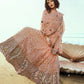Rajwada Women Peach Classy Semi Stitched Lehenga With Unstitched Blouse
