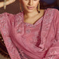 Rajwada Mauve Embroidered Soft Net Semi Stitched Lehenga With Blouse For Women