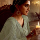 Rajwada Women Olive Embroidered Soft Net Semi Stitched Lehenga With Unstitched Blouse