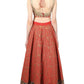 Rajwada Women Red Embroidered Art Silk Semi Stitched Lehenga With Unstitched Blouse