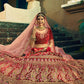 Rajwada Women Festive Maroon Semi Stitched Lehenga With Unstitched Blouse