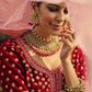 Rajwada Women Festive Maroon Semi Stitched Lehenga With Unstitched Blouse