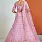 Rajwada - Beautiful Pink Georgette Semi Stitched Lehenga With Unstitched Blouse