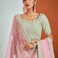 Rajwada - Designer Sea Green Georgette Semi Stitched Lehenga With Unstitched Blouse