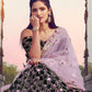 Rajwada Women Black Designer Sequins Semi Stitched Lehenga With Unstitched Blouse