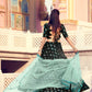 Rajwada Women Black Elegant Semi Stitched Lehenga With Unstitched Blouse