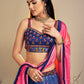 Rajwada - Classic Navy Blue Art Silk Sequins Work Stitched Lehenga Choli Set