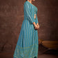 Rajwada - Teal Georgette Stitched Sequins Indo Western Set