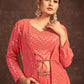 Rajwada - Orange Georgette Stitched Sequins Indo Western Set