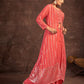 Rajwada - Orange Georgette Stitched Sequins Indo Western Set