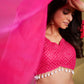 Rajwada - Pink Soft Net Solid Semi Stitched Lehenga Choli