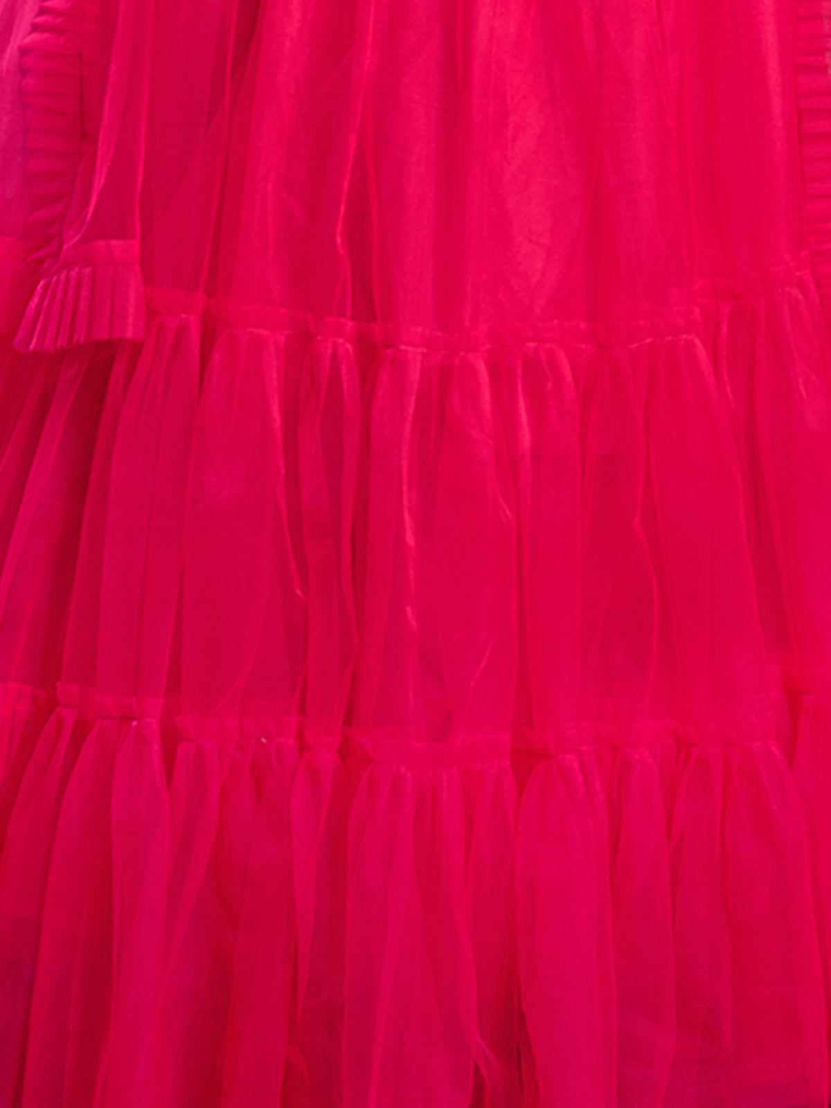 Rajwada - Pink Soft Net Solid Semi Stitched Lehenga Choli