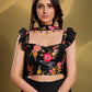 Rajwada - Black Georgette Solid Semi Stitched Lehenga Choli