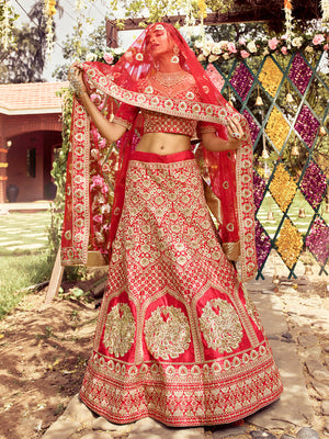Rajwada Women Designer Organza Soft Net Semi Stitched Lehenga Choli