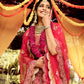 Rajwada Women Fancy Red Semi Stitched Semi Stitched Lehenga With Unstitched Blouse