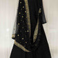 Rajwada Women Attractive Black Georgette Semi Stitched Kurta Set