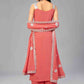 Rajwada Women Elegant Red Orange Semi Stitched Kurta Set