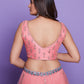 Rajwada Women Peach Net Stitched Lehenga Choli Set