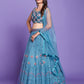 Rajwada Women Aqua Net Stitched Lehenga Choli