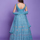Rajwada Women Aqua Net Stitched Lehenga Choli