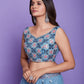 Rajwada Women Aqua Net Stitched Lehenga Choli
