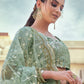 Rajwada Women Green Embroidered Semi Stitched Lehenga With Unstitched Blouse