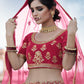 Rajwada Women Fancy Maroon Semi Stitched Lehenga With Unstitched Blouse