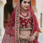 Rajwada Women Designer Maroon Semi Stitched Lehenga With Unstitched Blouse