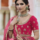 Rajwada Women Designer Pink Semi Stitched Lehenga With Unstitched Blouse