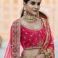 Rajwada Women Fancy Pink Semi Stitched Lehenga With Unstitched Blouse