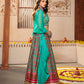 Rajwada Women Blue Silk Printed Semi Stitched Lehenga With Unstitched Blouse