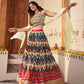 Rajwada Women Light Yellow Silk Printed Semi Stitched Lehenga With Unstitched Blouse