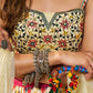 Rajwada Women Light Yellow Silk Printed Semi Stitched Lehenga With Unstitched Blouse