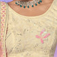 Rajwada Off White Embroidered Net Semi Stitched Lehenga With Unstitched Blouse  For Women
