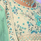 Rajwada Off White Embroidered georgette Semi Stitched Lehenga With Unstitched Blouse  For Women