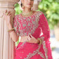 Rajwada Women Pink Classy  Semi Stitched Lehenga With  Unstitched Blouse