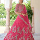 Rajwada Women Pink Classy  Semi Stitched Lehenga With  Unstitched Blouse