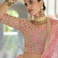 Rajwada Women Designer Pink Semi Stitched Lehenga With Unstitched Blouse