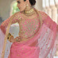 Rajwada Women Designer Pink Semi Stitched Lehenga With Unstitched Blouse