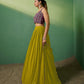 Rajwada Women Green Embroidered Semi Stitched Lehenga With Unstitched Blouse