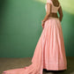 Rajwada Women Peach Embroidered Semi Stitched Lehenga With Unstitched Blouse
