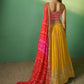 Rajwada Women Yellow Embroidered Semi Stitched Lehenga With Unstitched Blouse