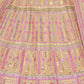Rajwada Women Yellow Embroidered Organza Semi Stitched Lehenga With Unstitched Blouse